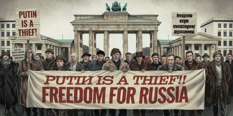 L’Opposition Russe en Exil Planifie un Renouveau à Berlin - Viral Mag Lopposition russe affaiblie se rassemble à Berlin pour une manifestation anti Poutine historique espérant renaître malgré les conflits internes Viral Mag