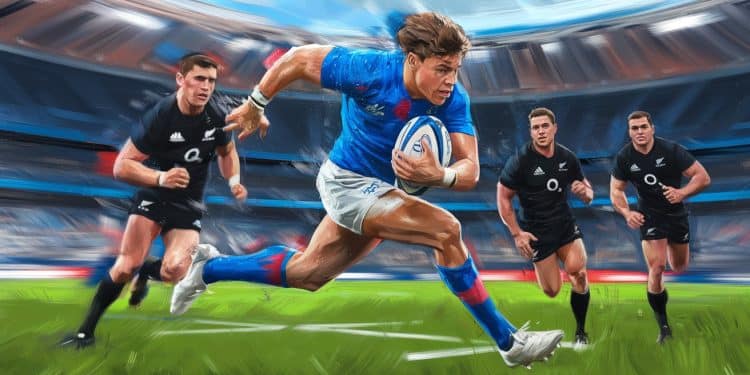 Louis Bielle Biarrey fulgurant ailier du XV de France a subjugué le sélectionneur des All Blacks par sa fulgurante vitesse lors du choc au sommet France Nouvelle Zélande Étoile montante des Bleus    Viral Mag