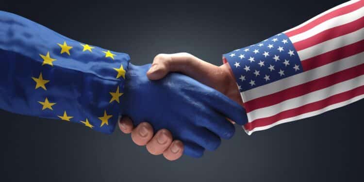 L’UE prête à répliquer face aux tensions commerciales avec les USA - Viral Mag LUnion européenne se dit préparée à réagir en cas de nouvelles tensions commerciales avec les États Unis sous la présidence de Donald Trump Viral Mag