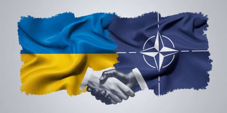 L’Ukraine Prête à Composer si l’OTAN Protège ses Territoires Contrôlés - Viral Mag Zelensky appelle lOTAN à offrir des garanties de sécurité aux territoires ukrainiens contrôlés pour mettre fin à la phase intense de la guerre suggérant une ouverture à un compromis   Viral Mag