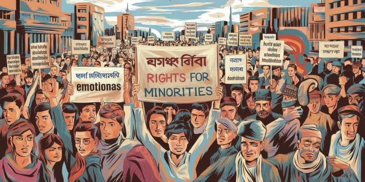 Manifestation à Dacca pour les droits des minorités au Bangladesh - Viral Mag Depuis léviction de lex Première ministre Sheikh Hasina les minorités au Bangladesh subissent des discriminations Une manifestation a eu lieu à Dacca pour réclamer leur protection Viral Mag