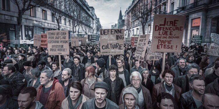 Manifestation à Nantes: Plus de 3000 Personnes Réunies Contre les Coupes Budgétaires - Viral Mag Indignés des milliers de manifestants ont défilé à Nantes pour protester contre les coupes drastiques du budget culturel de la région Viral Mag