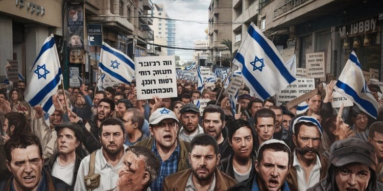 Manifestation à Tel-Aviv : Israéliens Exaspérés par une Guerre sans Fin - Viral Mag Des centaines dIsraéliens manifestent à Tel Aviv pour exiger le retour des otages et un cessez le feu reprochant au gouvernement de bloquer toute solution pacifique alors que le conflit senlise Viral Mag