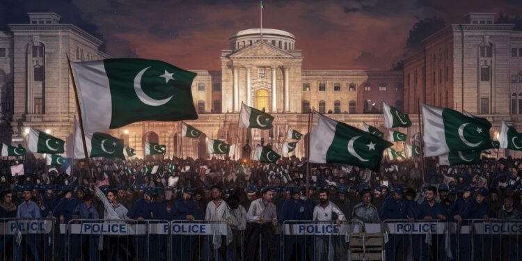 Manifestations au Pakistan : Islamabad Sous Tension, Washington Implore le Calme - Viral Mag Des milliers de partisans dImran Khan affluent aux portes dIslamabad déclenchant des heurts avec la police Les États Unis appellent au calme alors que la situation senvenime Viral Mag