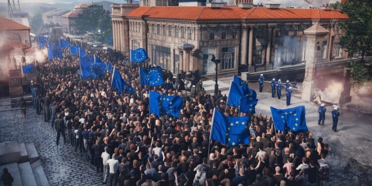 Manifestations pro-UE en Géorgie: Gaz lacrymogènes contre la foule - Viral Mag La police géorgienne tire du gaz lacrymogène contre des milliers de manifestants pro UE protestant contre le report des négociations dadhésion à 2028 Viral Mag