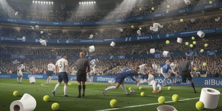 Match de Ligue 1 Nantes-Le Havre perturbé par jets d’objets - Viral Mag 24112024 Le match Nantes Le Havre de Ligue 1 a été brièvement suspendu ce dimanche à cause de jets de papier toilette et balles de tennis provenant des tribunes Un nouvel incident qui illustre la grogne des supporters en ce début de saison Viral Mag