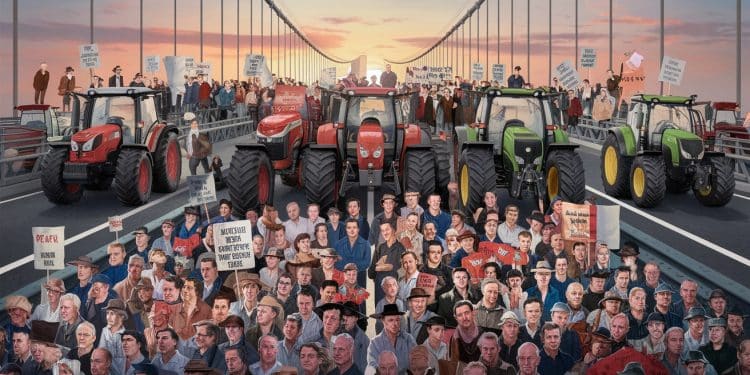 Agriculteurs français et allemands bloquent le pont de lEurope à Strasbourg pour dénoncer le projet daccord avec le Mercosur   Viral Mag