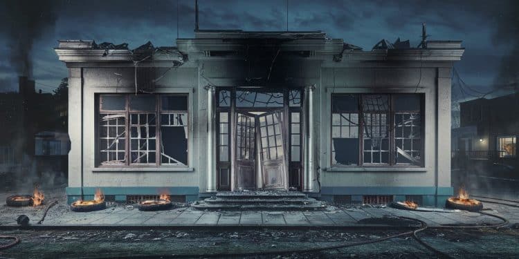 Nîmes : Incendie suspect au nouveau poste de police de Pissevin - Viral Mag Un incendie touche le poste de police flambant neuf du quartier Pissevin à Nîmes gangrené par le trafic de drogue Six individus âgés de 15 à 28 ans tous connus des services ont été interpellés   Viral Mag