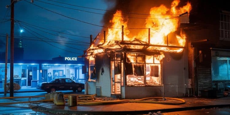 Nîmes : Incendie suspect d’une boucherie près d’un poste de police - Viral Mag À Nîmes un incendie intentionnel a touché une boucherie mitoyenne dun poste de police flambant neuf dans le quartier Pissevin connu pour son trafic de drogue Enquête en cours Viral Mag
