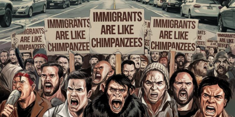 Le journal Libération soulève lindignation sur les réseaux sociaux après avoir comparé les immigrés à des chimpanzés dans un tweet polémique   Viral Mag