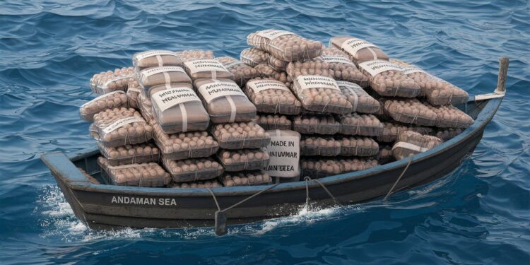 Les gardes côtes indiens ont réalisé une prise record de 55 tonnes de méthamphétamine en provenance de Birmanie lors dune opération en mer dAndaman La drogue se trouvait à bord dun bateau de pêche avec six ressortissants birmans   Viral Mag