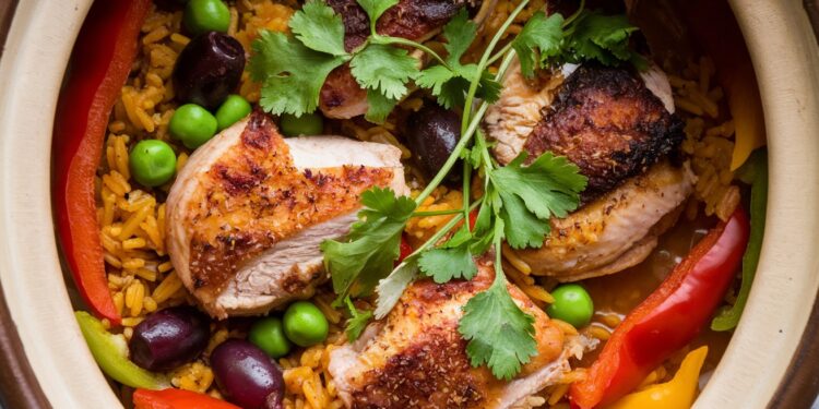 Slow-Cooker Arroz con Pollo: Un Plat Délicieux et Facile à Préparer - Viral Mag Découvrez notre recette facile de Slow Cooker Arroz con Pollo un met savoureux inspiré des cuisines espagnole et latino américaine Laissez vous tenter par ce plat réconfortant parfait pour un dîner en famille ou entre amis    Viral Mag