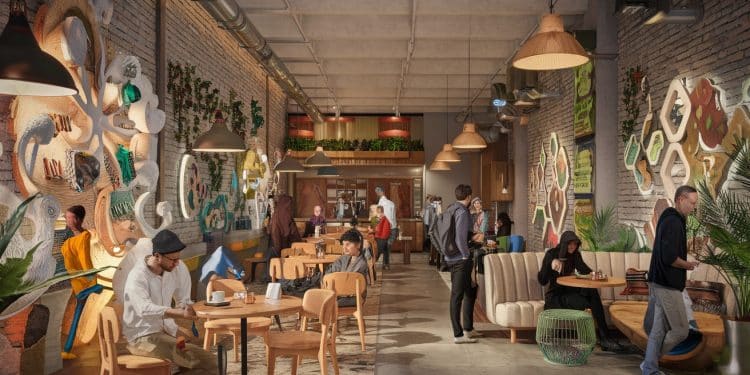 Un Café Tripolitain Révolutionne le Recyclage en Libye - Viral Mag Le Café Lamma à Tripoli sensibilise la société libyenne au recyclage et à lécologie à travers un univers insolite fait de matériaux récupérés   Viral Mag