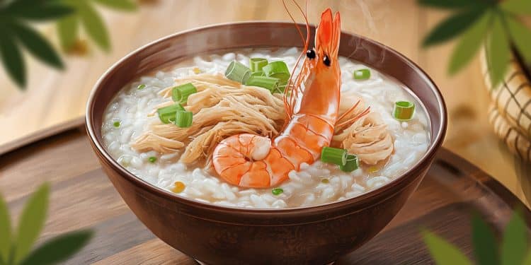 Un Délicieux Réconfort : La Recette Ultime de Congee aux Crevettes et Poulet - Viral Mag Découvrez la recette authentique et réconfortante du congee aux crevettes et poulet une bouillie de riz traditionnelle cantonaise qui ravira vos papilles Viral Mag