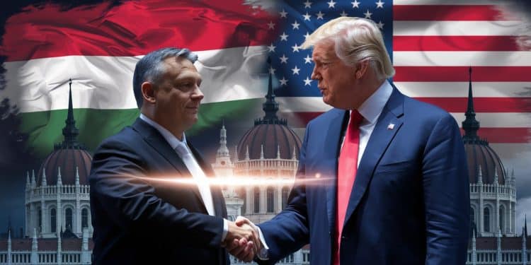 Une Alliance Orban-Trump Sous Les Projecteurs - Viral Mag Viktor Orban leader hongrois et Donald Trump candidat républicain tissent des liens politiques étroits sur fond de révolution conservatrice Viral Mag