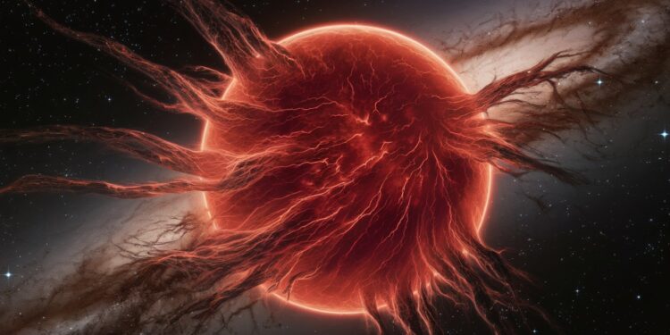 Une supergéante rouge capturée en détail hors de notre galaxie - Viral Mag 24112024   Une première mondiale  des scientifiques réussissent à capturer une image détaillée dune supergéante rouge située hors de notre galaxie Un exploit qui ouvre de nouveaux horizons pour létude de lévolution stellaire Découvrez les secrets de cette étoile colossale nichée à plus de   Viral Mag