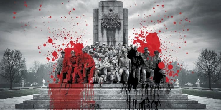 Vandalisme Scandaleux au Monument de l’Insurrection du Ghetto de Varsovie - Viral Mag Le Monument aux Héros de lInsurrection du Ghetto de Varsovie Vandalisé Le Ministère Polonais des Affaires Étrangères Condamne Fermement Cet Acte Honteux Viral Mag