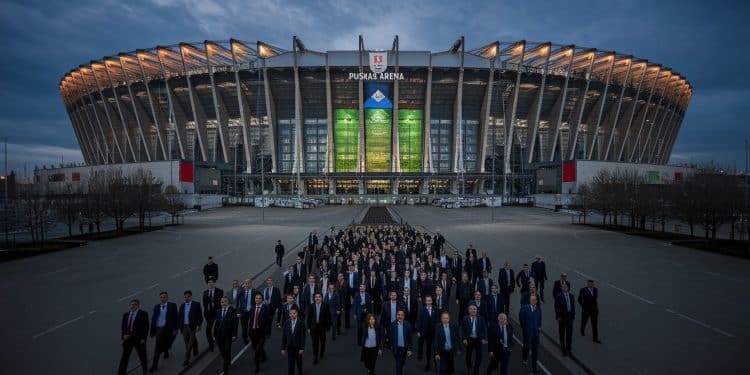 Viktor Orban accueille la CPE dans un stade de football - Viral Mag Viktor Orban innove en recevant les dirigeants européens dans le stade Puskas Arena à Budapest un symbole de sa passion du football Viral Mag