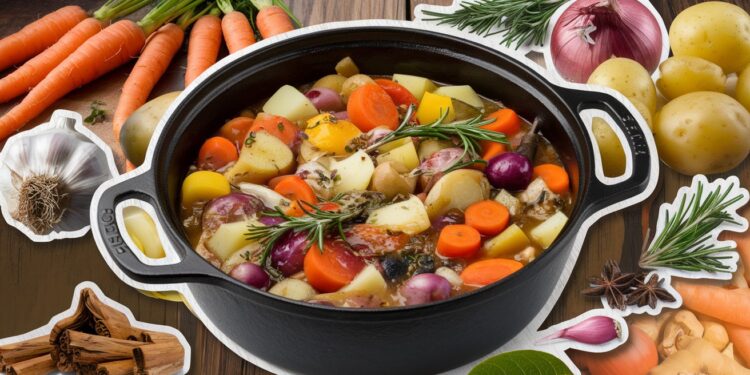 15 Recettes Protéinées à Réaliser dans une Cocotte en Fonte - Viral Mag Découvrez 15 délicieuses recettes riches en protéines faciles à préparer dans votre cocotte en fonte Des plats réconfortants et nourrissants pour toute la famille Viral Mag