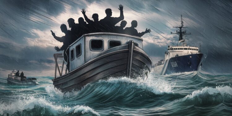 18 migrants secourus en pleine mer au large de Dieppe - Viral Mag Opération de sauvetage en mer réussie 18 migrants en détresse récupérés sains et saufs par les secours au large de Dieppe Le drame évité de justesse Viral Mag