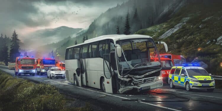 Accident d’Autocar Mortel dans les Pyrénées : Une Enquête Ouverte - Viral Mag Un accident dautocar mortel secoue les Pyrénées 2 morts plusieurs blessés La justice ouvre une enquête pour homicides involontaires Viral Mag