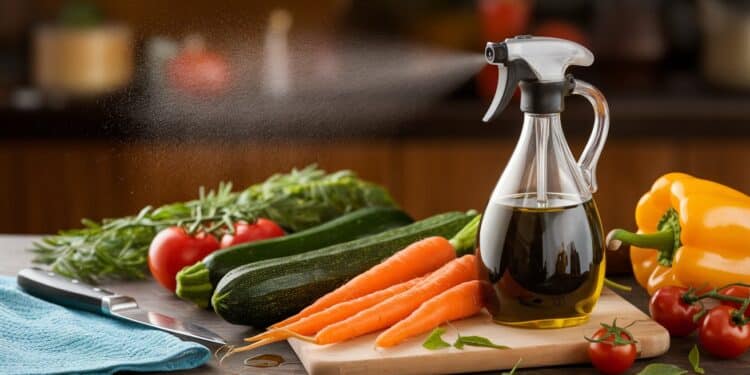 Cet ustensile de cuisine ingénieux révolutionne la préparation des repas - Viral Mag Découvrez le vaporisateur dhuile qui simplifie vos préparations culinaires Choix des meilleurs chefs il est abordable et facile dutilisation Viral Mag