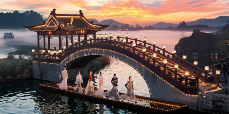 Chanel présente sa collection Métiers dart 2024 2025 dans un show époustouflant à Hangzhou Broderies sophistiquées et ambiance magique au rendez vous   Viral Mag