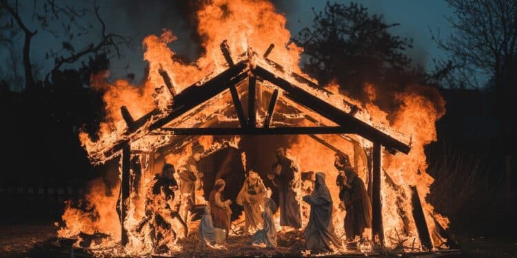 Crèche de Noël incendiée en Dordogne : un acte criminel ou un accident ? - Viral Mag En Dordogne la crèche de Noël dun village a été détruite par un incendie dans la nuit La mairie porte plainte soupçonnant un acte volontaire   Viral Mag