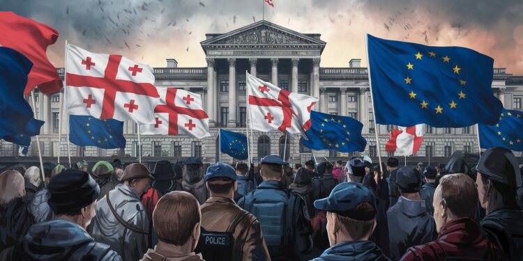 Crise politique en Géorgie : manifestations pro-UE et tensions - Viral Mag La Géorgie traverse une grave crise politique avec des manifestations pro UE dénonçant la dérive autoritaire du gouvernement Découvrez les moments clés Viral Mag