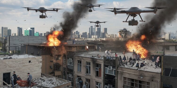 Des Drones Ukrainiens Frappent Kazan : La Russie Sous Le Choc - Viral Mag La ville russe de Kazan a été la cible dune attaque massive de drones ukrainiens provoquant des incendies et des évacuations Les autorités russes dénoncent Viral Mag