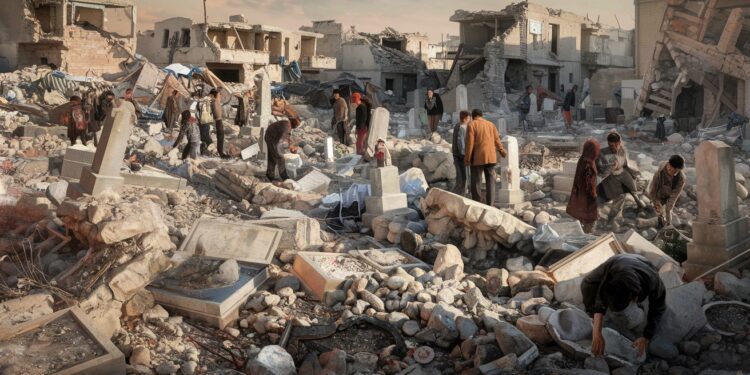 Des Palestiniens retrouvent leur cimetière interdit par Assad à Yarmouk - Viral Mag Dans le camp ravagé de Yarmouk des Palestiniens peuvent enfin retrouver les tombes de leurs proches longtemps interdites daccès par le régime dAssad Une émouvante redécouverte Viral Mag