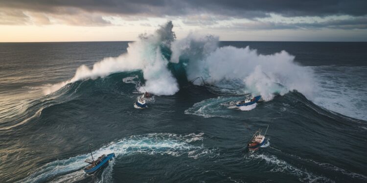 Dénormes vagues anormales pour la saison ont coulé des bateaux de pêcheurs péruviens forçant les autorités à fermer 80 ports Un phénomène impressionnant et dévastateur   Viral Mag