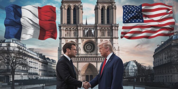 Donald Trump Invité par Emmanuel Macron à Notre-Dame - Viral Mag Emmanuel Macron fait le pari diplomatique dinviter Donald Trump à la réouverture de Notre Dame un mois avant son investiture Un signal fort Viral Mag