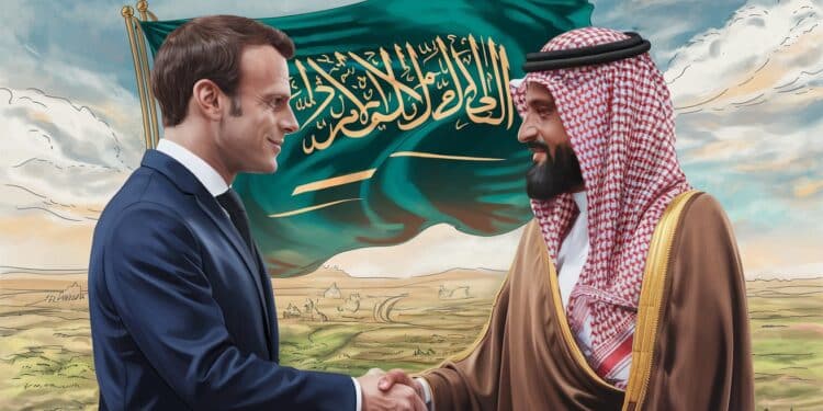 Emmanuel Macron Entame une Visite d’État de Trois Jours en Arabie Saoudite - Viral Mag Le président Emmanuel Macron arrive en Arabie saoudite pour renforcer les liens entre les deux pays et discuter des conflits régionaux Suivez les temps forts de sa visite Viral Mag