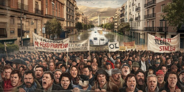Espagne: 100 000 manifestants dénoncent la gestion des inondations à Valence - Viral Mag Près de 100 000 personnes ont défilé à Valence pour exiger la démission du président conservateur de la région jugé responsable de la mauvaise gestion des inondations meurtrières doctobre Un mois après le drame la colère gronde toujours dans la ville la plus touchée par cette catastrophe qui a fait 230 morts   Viral Mag