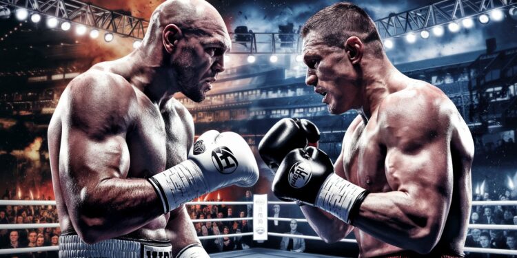 Fury vs Usyk : Un combat des poids lourds explosif ce week-end ! - Viral Mag La revanche tant attendue entre Tyson Fury et Oleksandr Usyk aura lieu ce samedi à Riyad Découvrez les enjeux de ce choc au sommet de la boxe Viral Mag