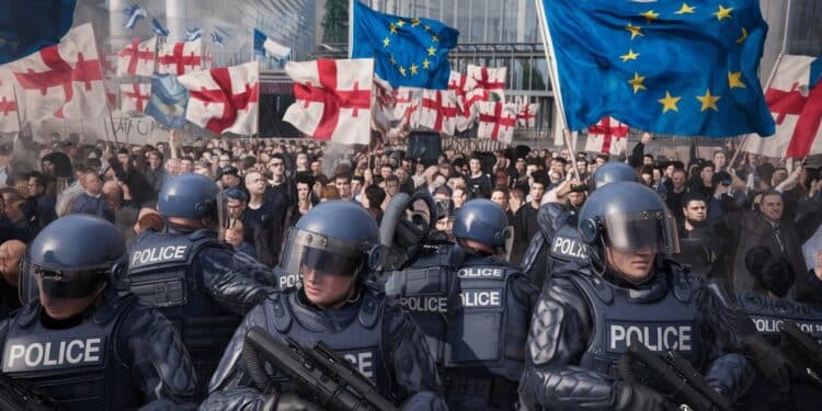 Géorgie : Washington Condamne La Répression Brutale - Viral Mag Les États Unis dénoncent fermement la violence injustifiée contre les manifestants pro UE en Géorgie et envisagent des sanctions supplémentaires   Viral Mag