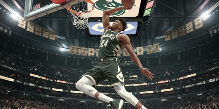 Giannis Antetokounmpo brille et mène Milwaukee à la victoire - Viral Mag Giannis Antetokounmpo star des Bucks réalise un impressionnant triple double lors du succès de Milwaukee face aux Wizards Pendant ce temps les Hawks du français Zaccharie Risacher enchaînent un troisième succès Viral Mag