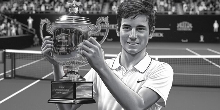 Giovanni Mpetshi Perricard sacré joueur de tennis le plus progressiste en 2024 - Viral Mag Le Français Giovanni Mpetshi Perricard 21 ans récompensé par lATP pour son ascension fulgurante au classement mondial en 2024 Découvrez son parcours Viral Mag