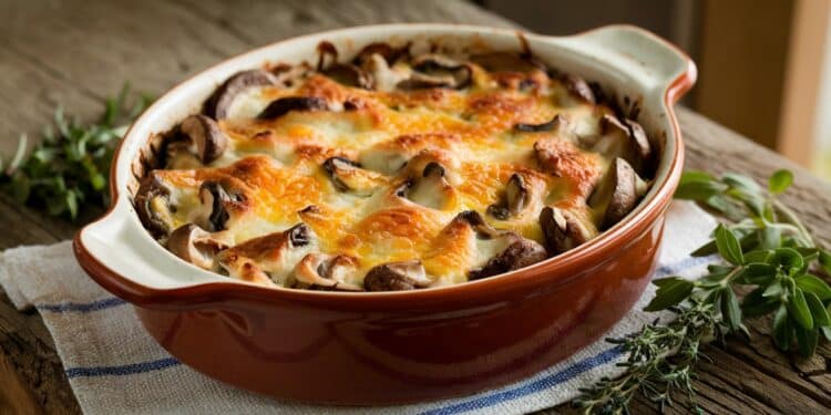 Découvrez notre recette savoureuse et facile de gratin de champignons au fromage Un plat végétarien réconfortant et riche en saveurs    Viral Mag