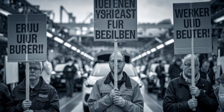 Grève chez Volkswagen : Les Salariés Allemands se Mobilisent - Viral Mag Les salariés de Volkswagen en Allemagne entrent en grève pour protester contre les suppressions demplois massives envisagées par le constructeur automobile Un conflit social majeur se profile Viral Mag