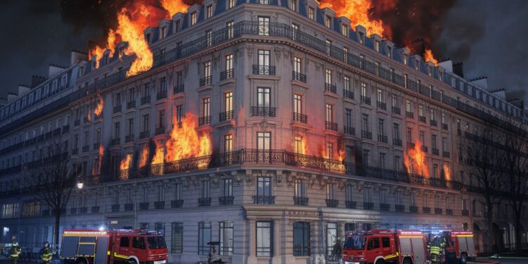 Incendie à Paris : Un Immeuble Près de la Gare Saint-Lazare en Flammes - Viral Mag Un violent incendie sest déclaré au dernier étage dun immeuble haussmannien situé rue de la Pépinière face à la gare Saint Lazare à Paris Fort heureusement aucun blessé nest à déplorer Viral Mag