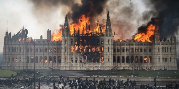 Incendie au Parlement du Liberia après des Manifestations - Viral Mag Un puissant incendie a ravagé une partie du parlement libérien suite à des manifestations contre la destitution du président de la Chambre Détails de lincident et réactions Viral Mag