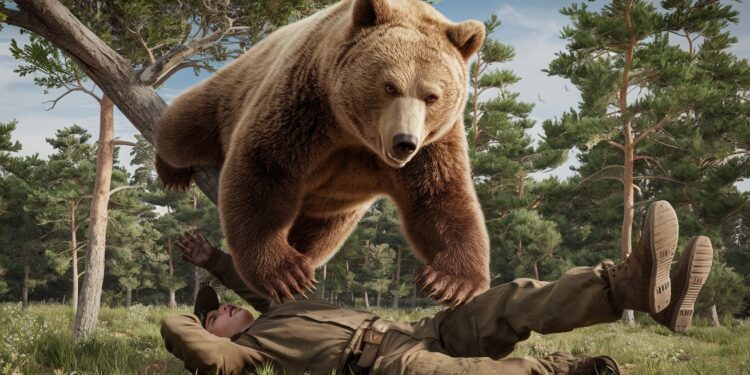 Incroyable : Chasseur tué par un ours abattu du haut d’un arbre - Viral Mag Un chasseur américain a été mortellement écrasé par un ours tout juste abattu depuis un arbre Un accident de chasse dramatique et insolite Viral Mag