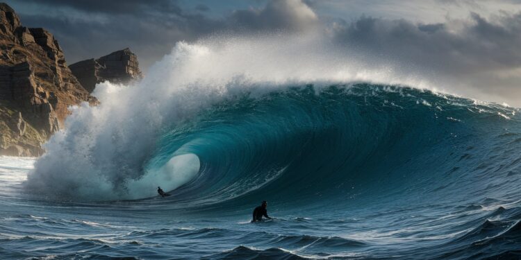 Justine Dupont et Matt Etxebarne Surfent une Houle Historique à Mavericks - Viral Mag Les surfeurs français Justine Dupont et Matt Etxebarne ont défié une houle géante sur le spot sauvage de Mavericks en Californie Découvrez leur incroyable aventure Viral Mag