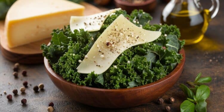 Kale aux saveurs cacio e pepe: la salade healthy tendance - Viral Mag Découvrez la salade kale aux accents cacio e pepe un régal vitaminé inspiré du célèbre plat italien qui fait fureur sur la toile Mode demploi Viral Mag