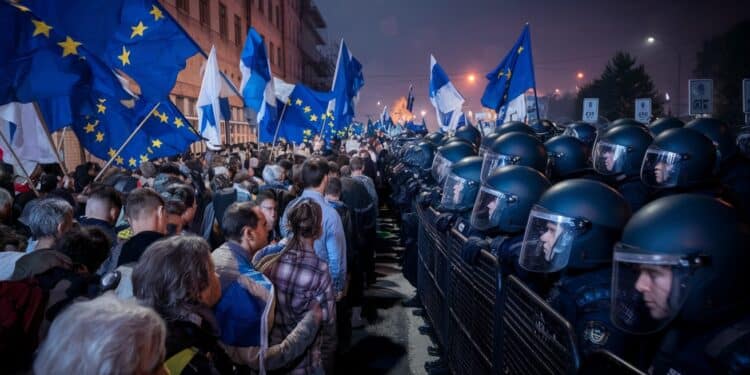 Les manifestations pro UE en Géorgie entrent dans leur sixième jour avec une vingtaine de blessés lors des affrontements Le gouvernement reste ferme face aux demandes de lopposition   Viral Mag