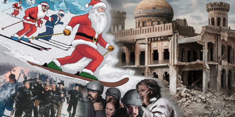 Ski acrobatique avec 300 Pères Noël images chocs des manifestations en Géorgie analyse de la chute de Bachar El Assad Retrouvez les vidéos marquantes du jour   Viral Mag