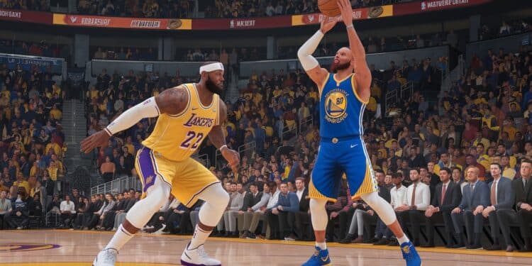 Lakers Triomphent sur le Fil contre Warriors en Duel au Sommet - Viral Mag Dans un match serré et passionnant les Los Angeles Lakers ont arraché une victoire in extremis 115 113 contre les Golden State Warriors Stephen Curry et LeBron James ont brillé dans ce duel au sommet de la saison NBA Viral Mag