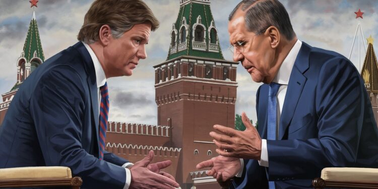 L’animateur Tucker Carlson interviewe Sergueï Lavrov à Moscou - Viral Mag Tucker Carlson proche de Donald Trump sest rendu à Moscou pour interviewer le ministre russe des Affaires étrangères Sergueï Lavrov Viral Mag